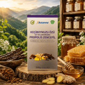 Avicenna Keçiboynuzu Özü İle Tatlandırılmış Propolis Zencefil Sıvı Takviye Edici Gıda 300 g  215 ml