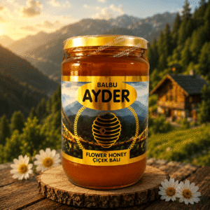 Balbu Ayder Yayla Çiçek Balı Cam Kavanoz – Yüksek Rakım Doğal Çiçek Balı