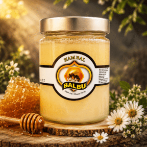 Balbu Doğal Ham Çiçek Balı Cam Kavanoz – İşlenmemiş Saf Ham Bal