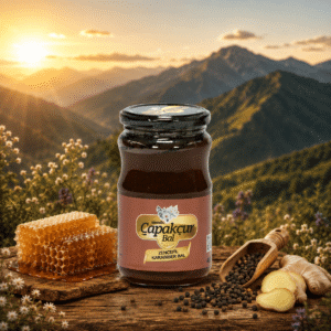 Bingöl Çapakçur Zencefil Karabiber Bal Karışımı 460 g - Cam Kavanoz